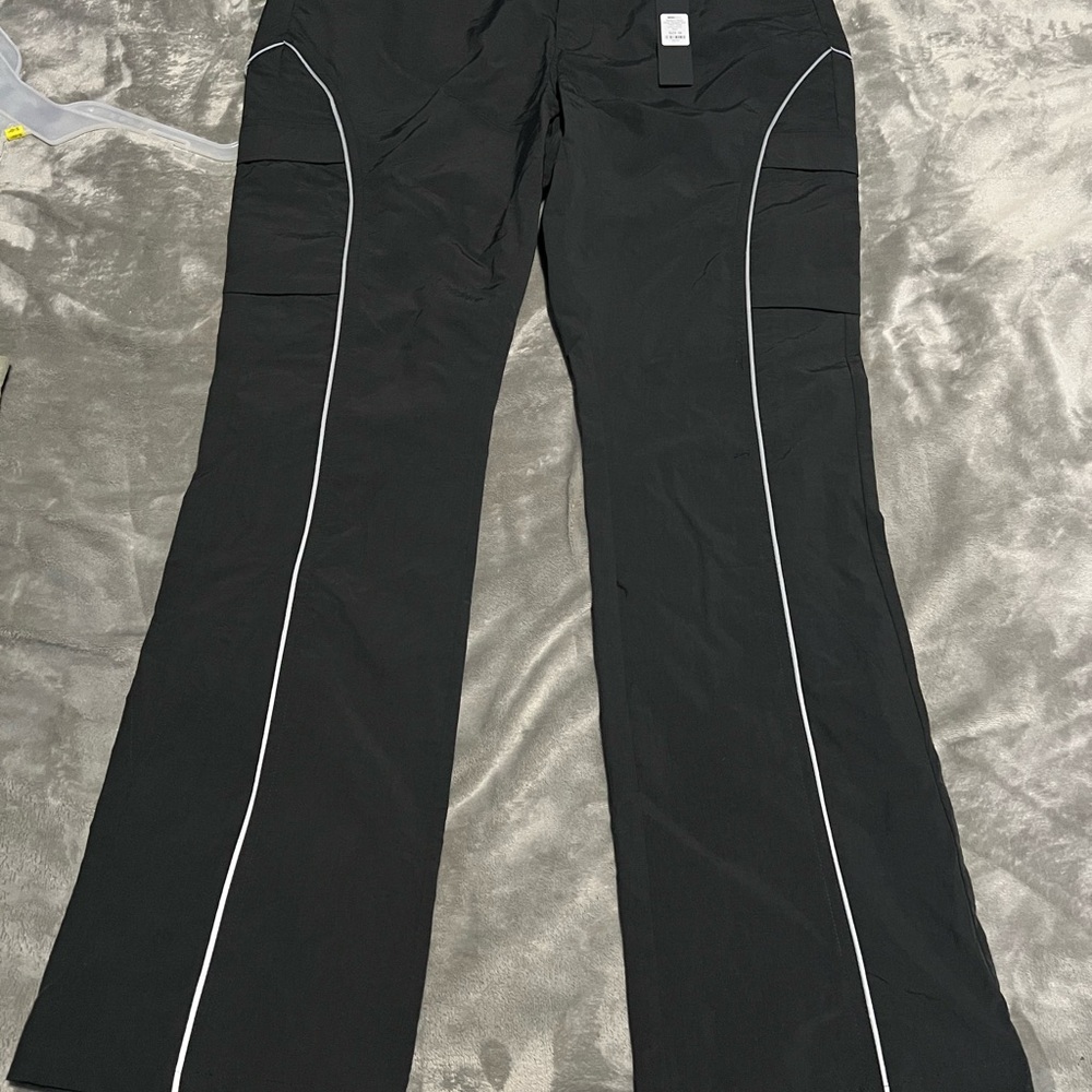 Fashion Nova Black nylon with White Reflective Accents